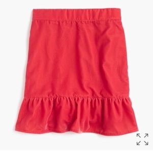 Velvet Poppy Ruffle Skirt